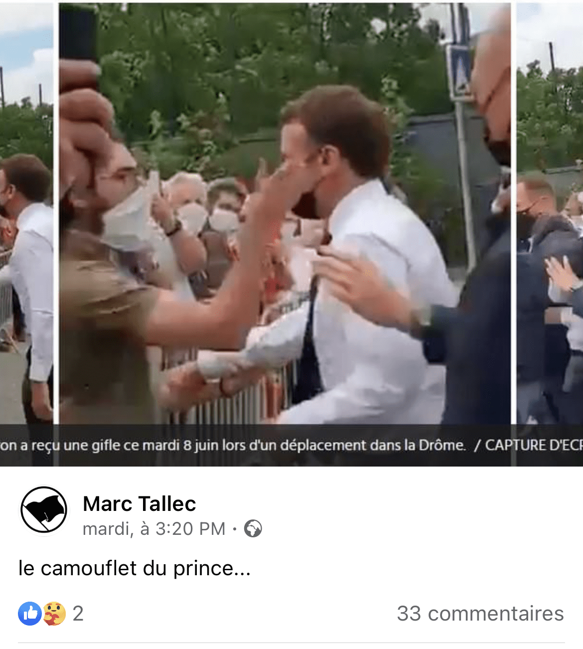 Agression d'Emmanuel Macron