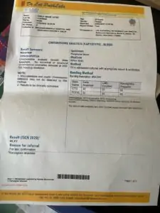 Dossier médical d'Imane Khelif, établi durant les Mondiaux de Delhi, en 2023, sur demande la Fédération Internationale de Boxe. Toute reproduction ou diffusion de ce document est interdite