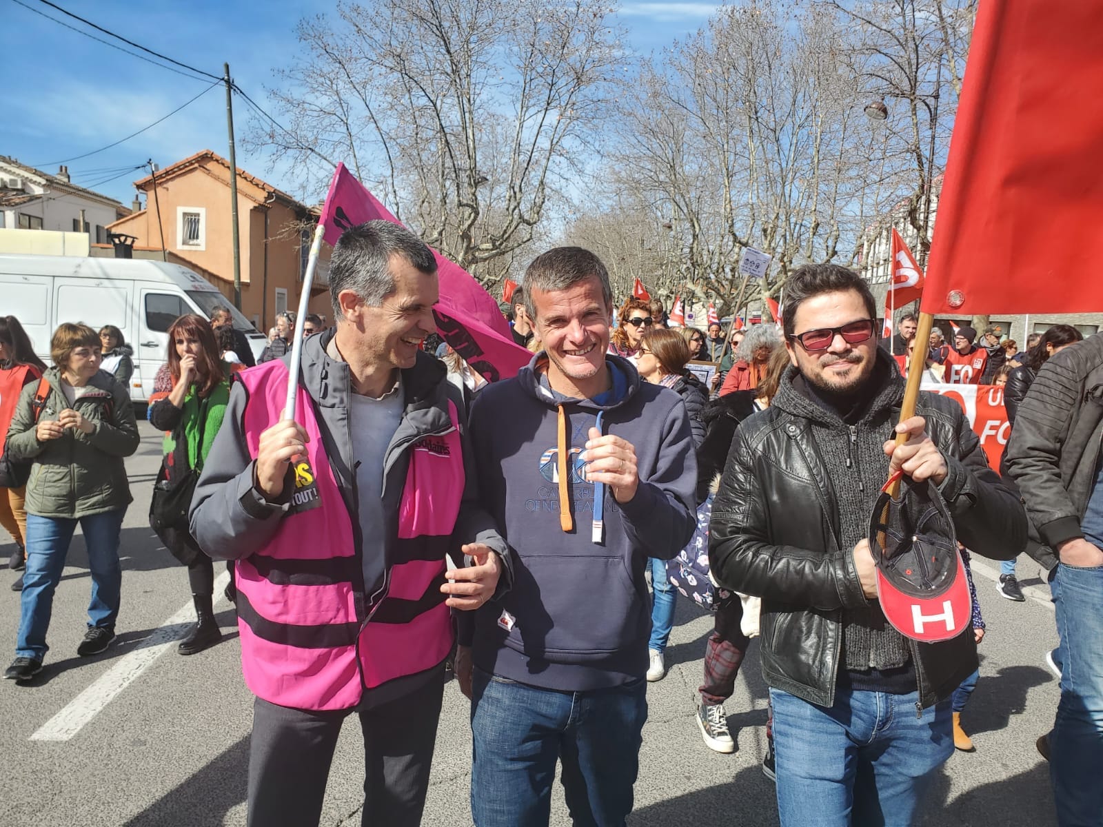 Christophe Terras (à gauche sur la photo) candidat de la gauche à Draguignan