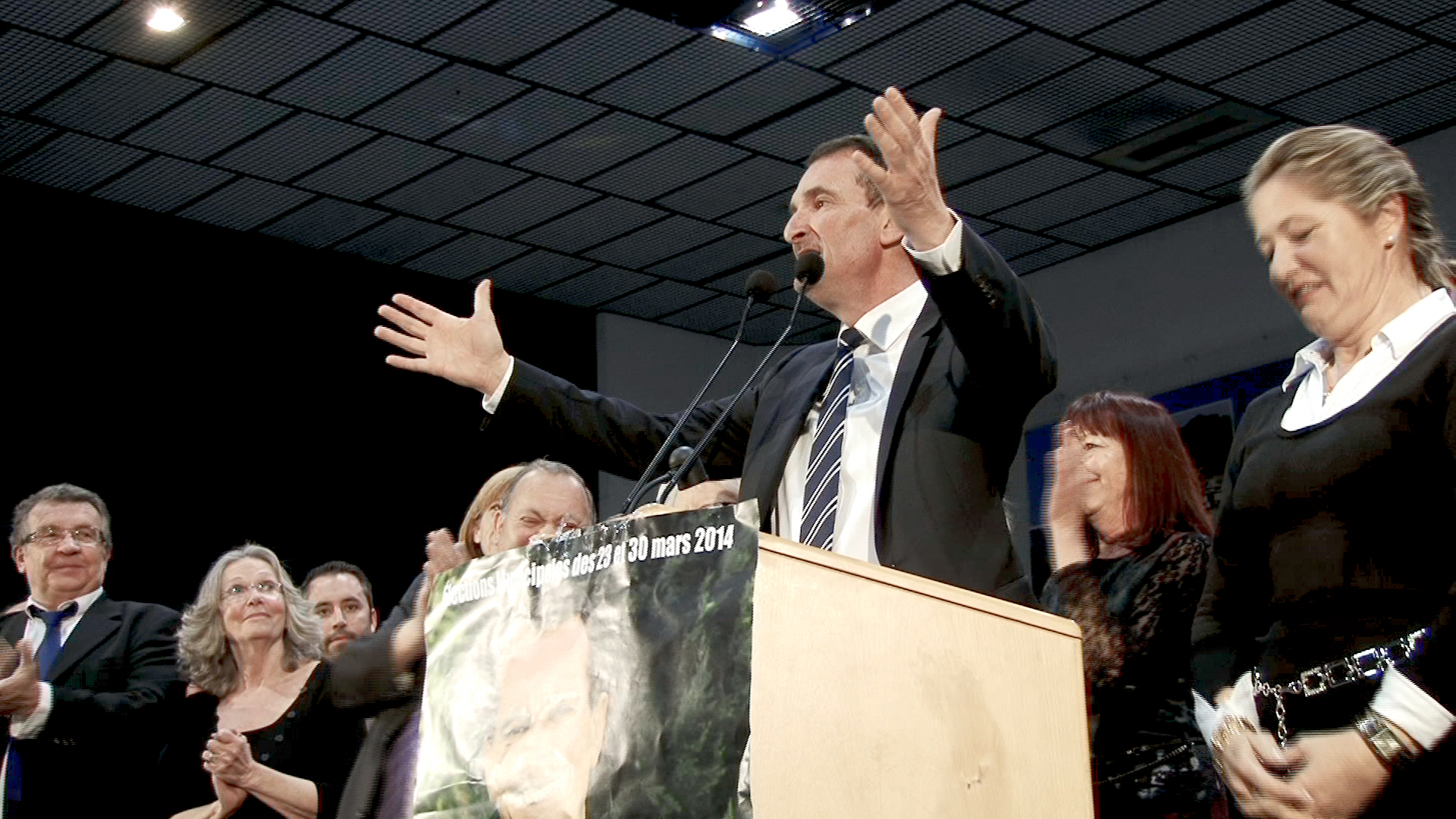 Richard Strambio, maire de Draguignan (Var), lors d’une manifestation publique