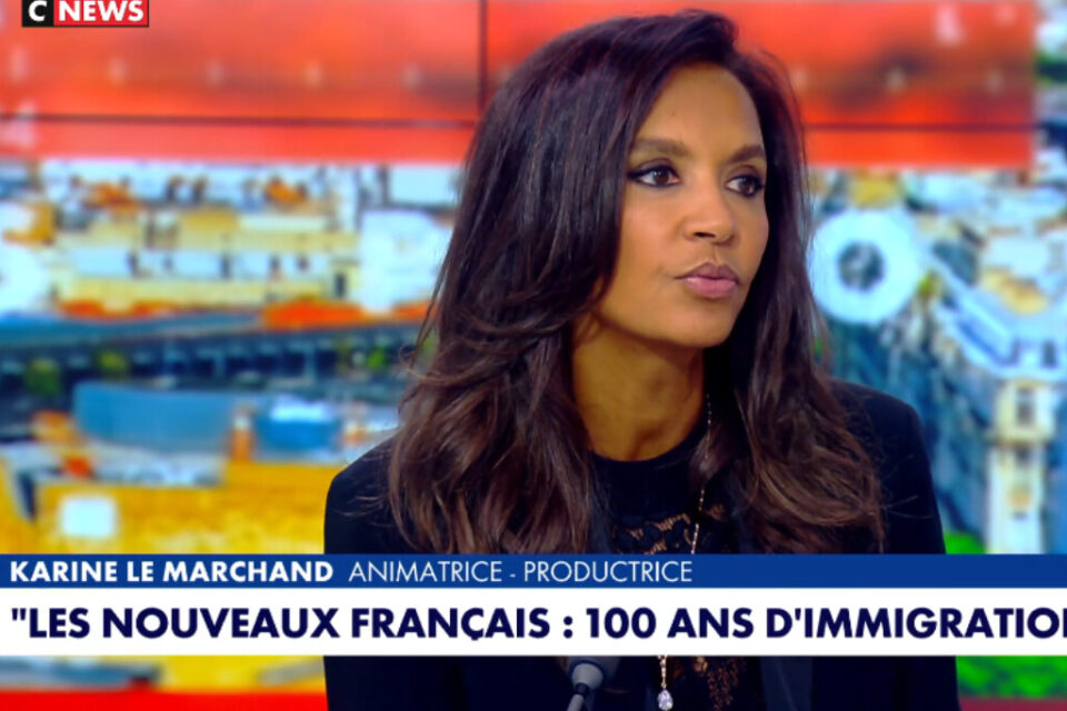 Karine Le Marchand sur le plateau de CNews pour parler de son documentaire sur les nouveaux Français