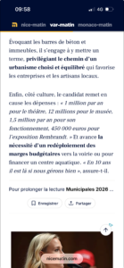 Synthèse du meeting de Philippe Schreck, candidat aux municipales à Draguignan, dans la presse locale