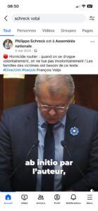Philippe Schreck à l'Assemblée Nationale, plaidant pour la loi sur les homicides routiers