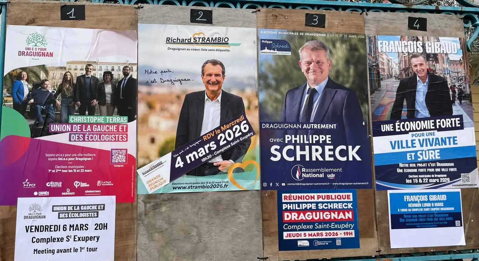 Richard Strambio, Christophe Terras, François Gibaud et Philippe Schreck : quatre candidats aux élections municipales de 2026 à Draguignan